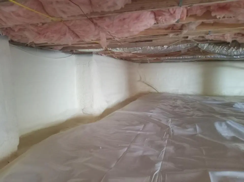 Crawl space encapsulation with closed-cell spray foam for Roof Waterproofing in Marbletown